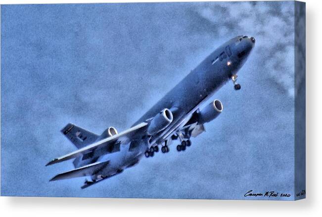 Kc-10 Canvas Print featuring the mixed media Extender on Final by Christopher Reed