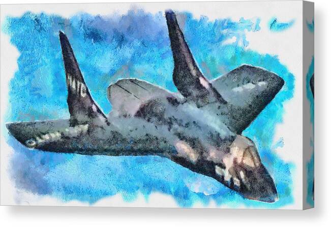 Airplane Canvas Print featuring the mixed media F7U Cutlass by Christopher Reed