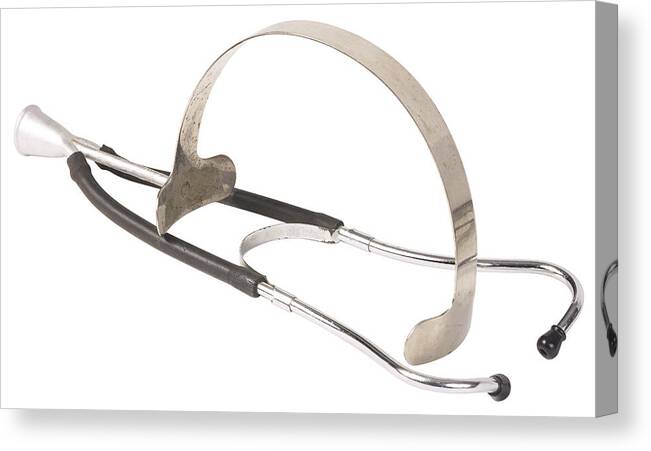 White Background Canvas Print featuring the photograph Fetal Stethoscope by Hemera Technologies