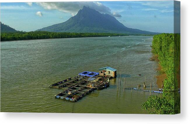 Fish Farm Canvas Print featuring the photograph Fish farm by Robert Bociaga