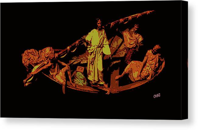 Bible Canvas Print featuring the painting Fishermen by CHAZ Daugherty