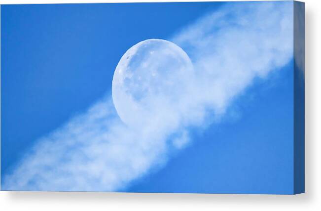 Arizona Canvas Print featuring the photograph Floating Full Moon in Cancer by Judy Kennedy