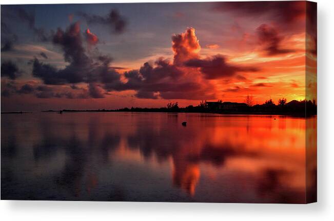 Sunset Canvas Print featuring the photograph Floating on Sunshine by Montez Kerr