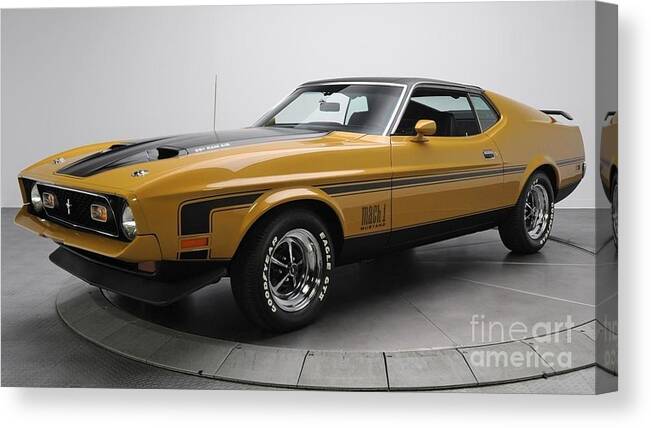 Ford Canvas Print featuring the photograph Ford Mustang Mach 1 by Action