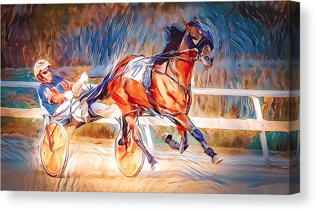 Harness Canvas Print featuring the photograph GiddyUp by Debra Kewley