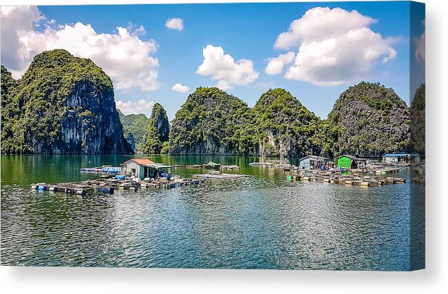 Long Canvas Print featuring the photograph Ha Long Bay North East Vietnam by Craig Hastings