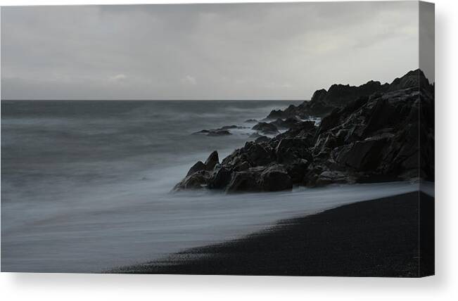 Iceland Canvas Print featuring the photograph Iceland Estryahorn Rocks by William Kennedy