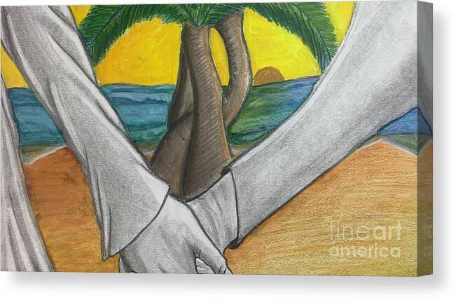 Hands Love Together Canvas Print featuring the mixed media Is this the forever moment by Joshua Schroeder