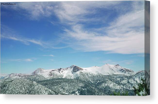 Jobs Peak Canvas Print featuring the photograph Jobs Sister avalanche, Humboldt Toiyabe National Forest, California, U. S. A. by PROMedias US