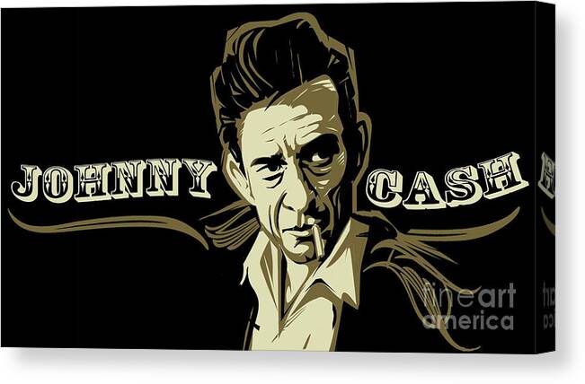 Johnny Canvas Print featuring the photograph Johnny Cash by Action