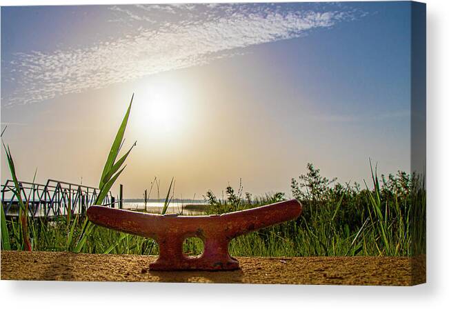 Sun Canvas Print featuring the photograph Lake Placid Florida Sunrise by Dart Humeston