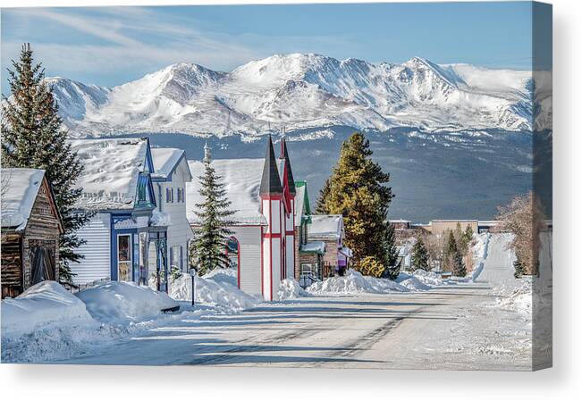 Colorado Canvas Print featuring the photograph Leadville Winter by Marcy Wielfaert