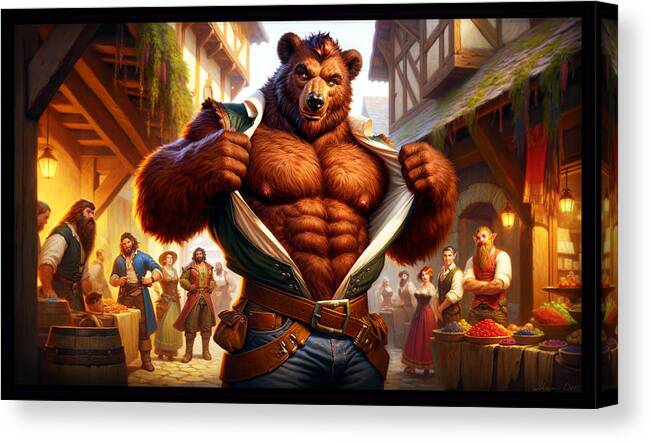 Bears Canvas Print featuring the digital art Like What you See? by Shawn Dall