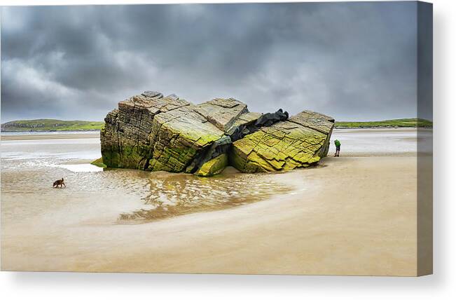 Ireland Rocks Canvas Print featuring the photograph Low Tide on Maghera Beach - County Donegal by Lexa Harpell