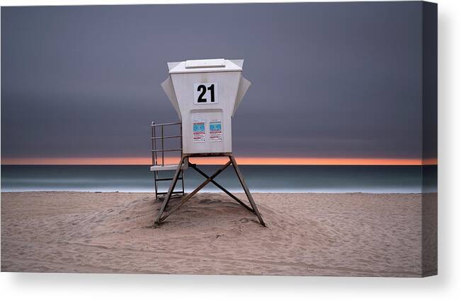 San Diego Canvas Print featuring the photograph Mission Beach Marine Layer by William Dunigan