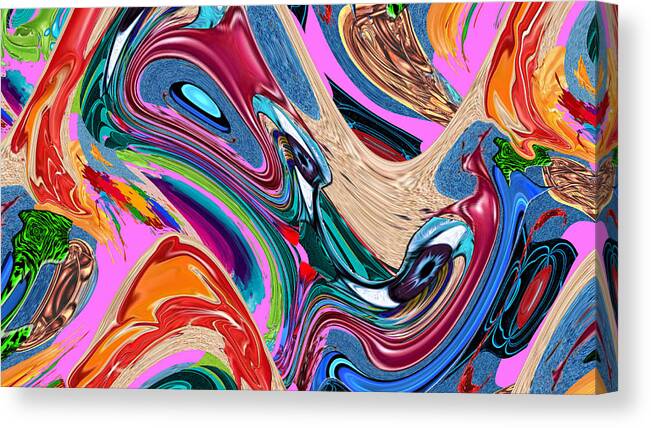 Digital Canvas Print featuring the digital art My Eyes are Watching You by Ronald Mills