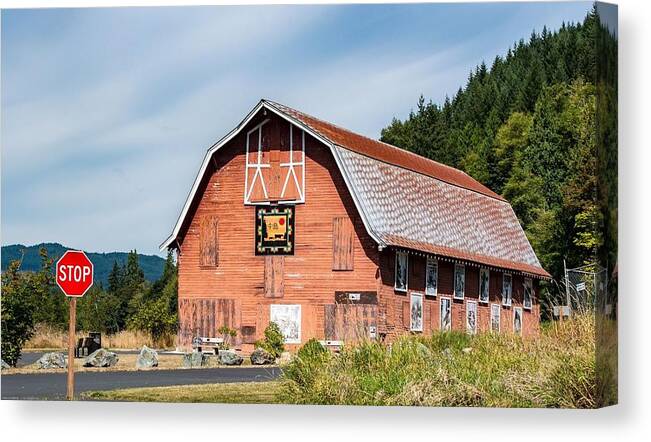 Nakashima Barn Canvas Print featuring the photograph Nakashima Barn by Tom Cochran