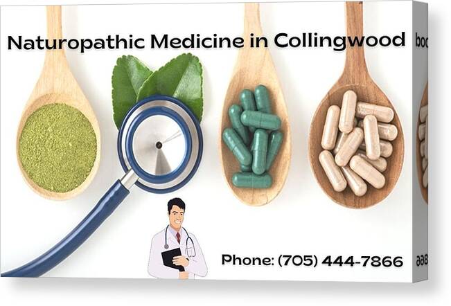 Naturopath Collingwood Canvas Print featuring the ceramic art naturopath Collingwood by Naturopathic Doctor