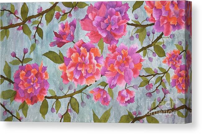 Barrieloustark Canvas Print featuring the painting No.7 Cherry Blossoms by Barrie Stark