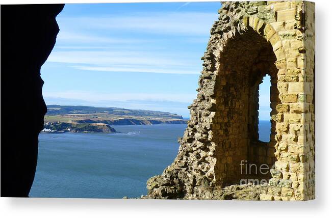 Blue Canvas Print featuring the photograph North Bay - Scarborough, Yorkshire by Christopher Gill