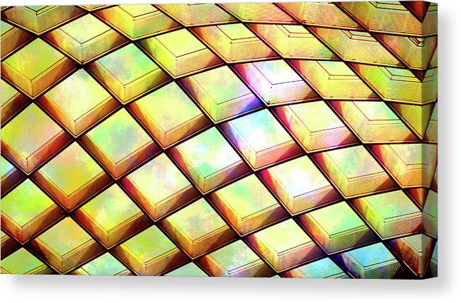 Abstract Canvas Print featuring the photograph Optical Illusion - patterns by Sue Leonard