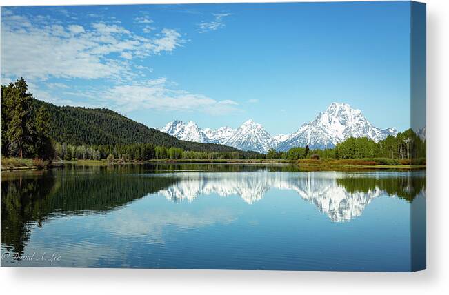 Landscape Canvas Print featuring the photograph Oxbow Bend by David Lee