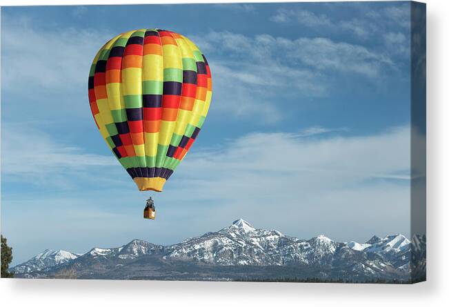 Hot Air Balloons Canvas Print featuring the photograph Pagosa Springs Balloon Fest-5 by Mark Langford