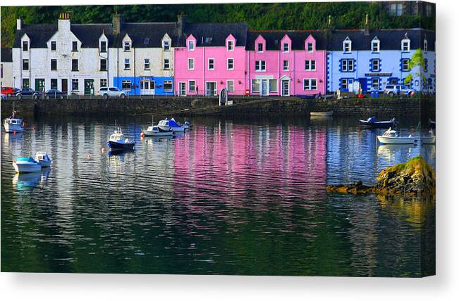 Portree Canvas Print featuring the photograph Portree On Skye by Gene Taylor