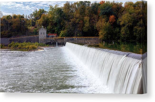 Dam 4 Canvas Print featuring the photograph Potomac River Dam 4 by Susan Rissi Tregoning