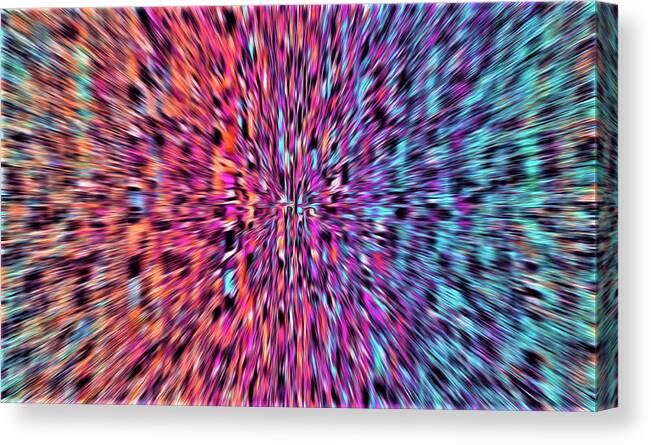 Abstract Canvas Print featuring the digital art Psychedelic - Trippy Optical Illusion by Ronald Mills