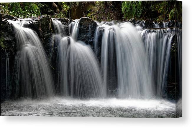 Waterfall Canvas Print featuring the photograph Serene Waters by Heidi Fickinger