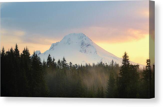 “mount Hood” Canvas Print featuring the photograph Spring Lenticular by Ryan Manuel