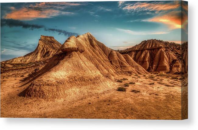 Bardenas Canvas Print featuring the photograph Stroke Peak - Bardenas Reales by Micah Offman