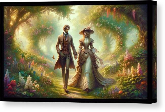 Healer Canvas Print featuring the digital art Strolls of Past Tense by Shawn Dall