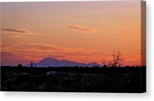 Sky Canvas Print featuring the photograph Sunset over the Valley of the Fires by George Taylor