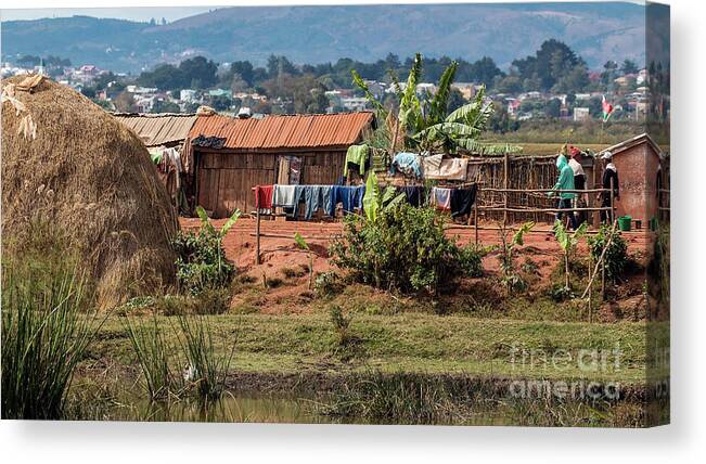 Madagascar Canvas Print featuring the photograph Tana's suburbs - 3 by Claudio Maioli