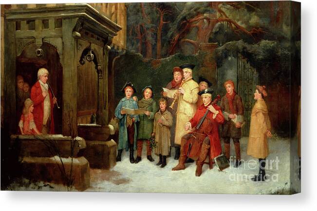 Christmas Canvas Print featuring the painting The Carol Singers, 1893 by William M Spittle