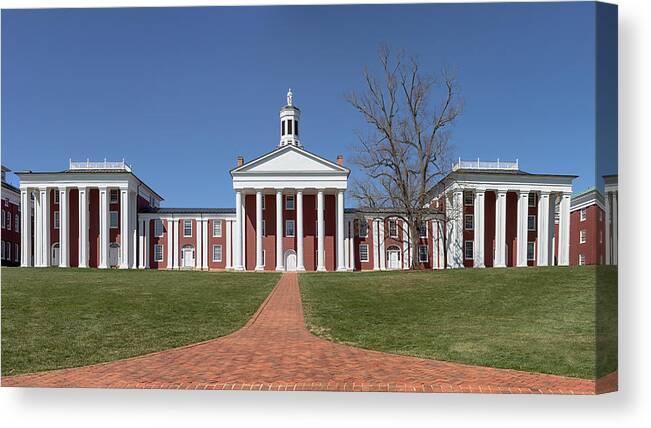 Washington And Lee University Canvas Print featuring the photograph The Colonnade - Washington and Lee University by Susan Rissi Tregoning