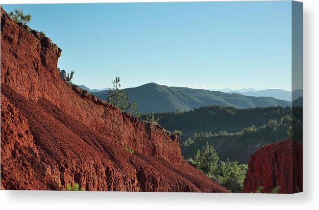 Red Lands Canvas Print featuring the photograph The cradle of Humankind by Karine GADRE