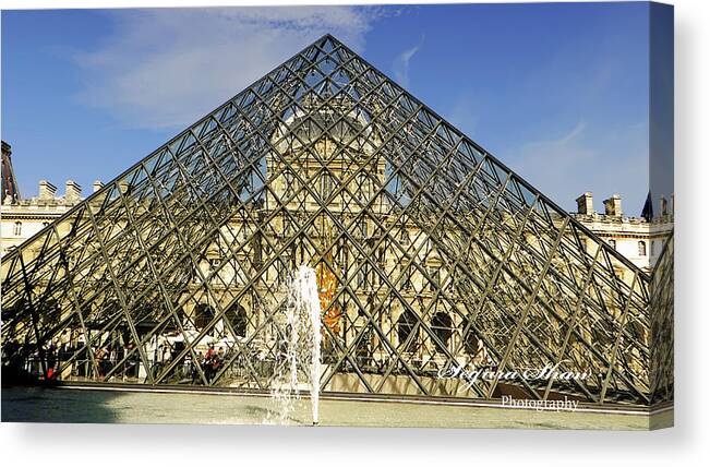 Louvre Canvas Print featuring the photograph The Pyramid by Segura Shaw Photography