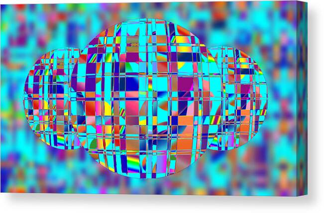 Digital Canvas Print featuring the digital art Three Globes by Ronald Mills