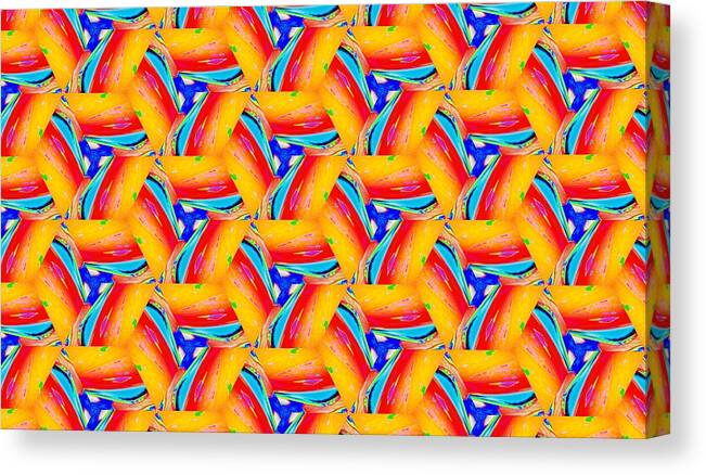 Seamless Tile Canvas Print featuring the digital art Tile 0001 by Manny Lorenzo