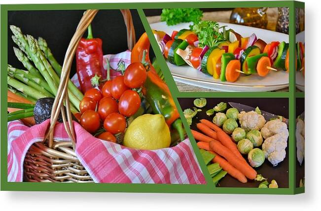 Vegetables Canvas Print featuring the photograph Veggie Kabobs by Nancy Ayanna Wyatt