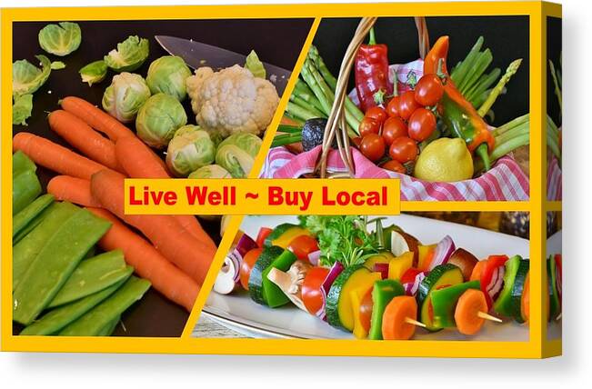 Vegetables Canvas Print featuring the photograph Veggies Buy Local by Nancy Ayanna Wyatt