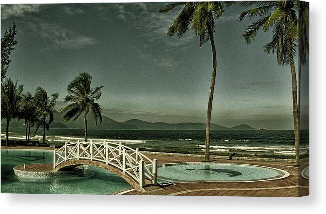Landscape Canvas Print featuring the photograph View from the resort by Robert Bociaga