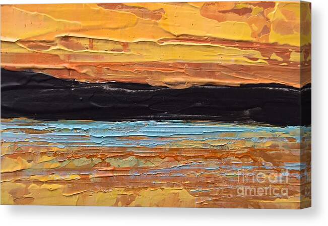  Canvas Print featuring the painting Waterscape Study I by Lisa Dionne