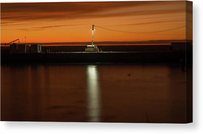 Dawn Canvas Print featuring the photograph White light, orange dawn by Johannes Brienesse