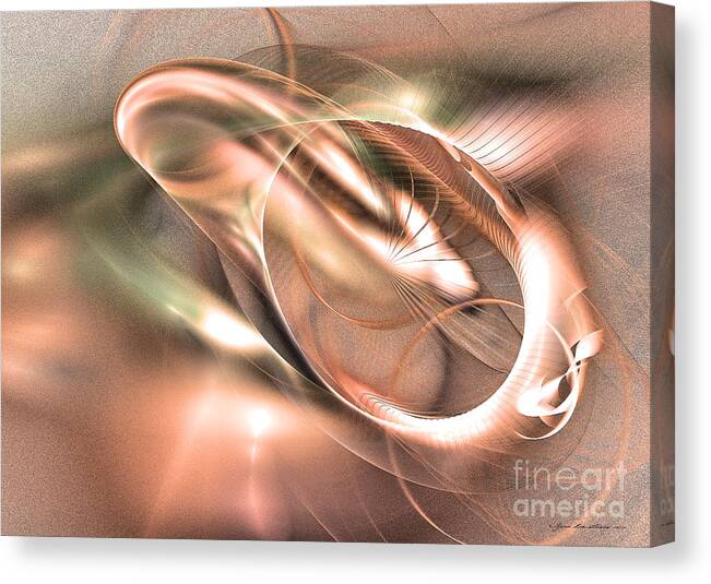 Art Canvas Print featuring the digital art Harmony of Thebes -Abstract art by Sipo Liimatainen