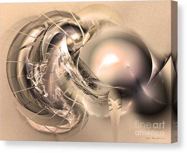 Art Canvas Print featuring the digital art Initium - Abstract art by Sipo Liimatainen
