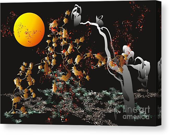 Digital Art Canvas Print featuring the digital art Strange Autumn 2011 by Leo Symon